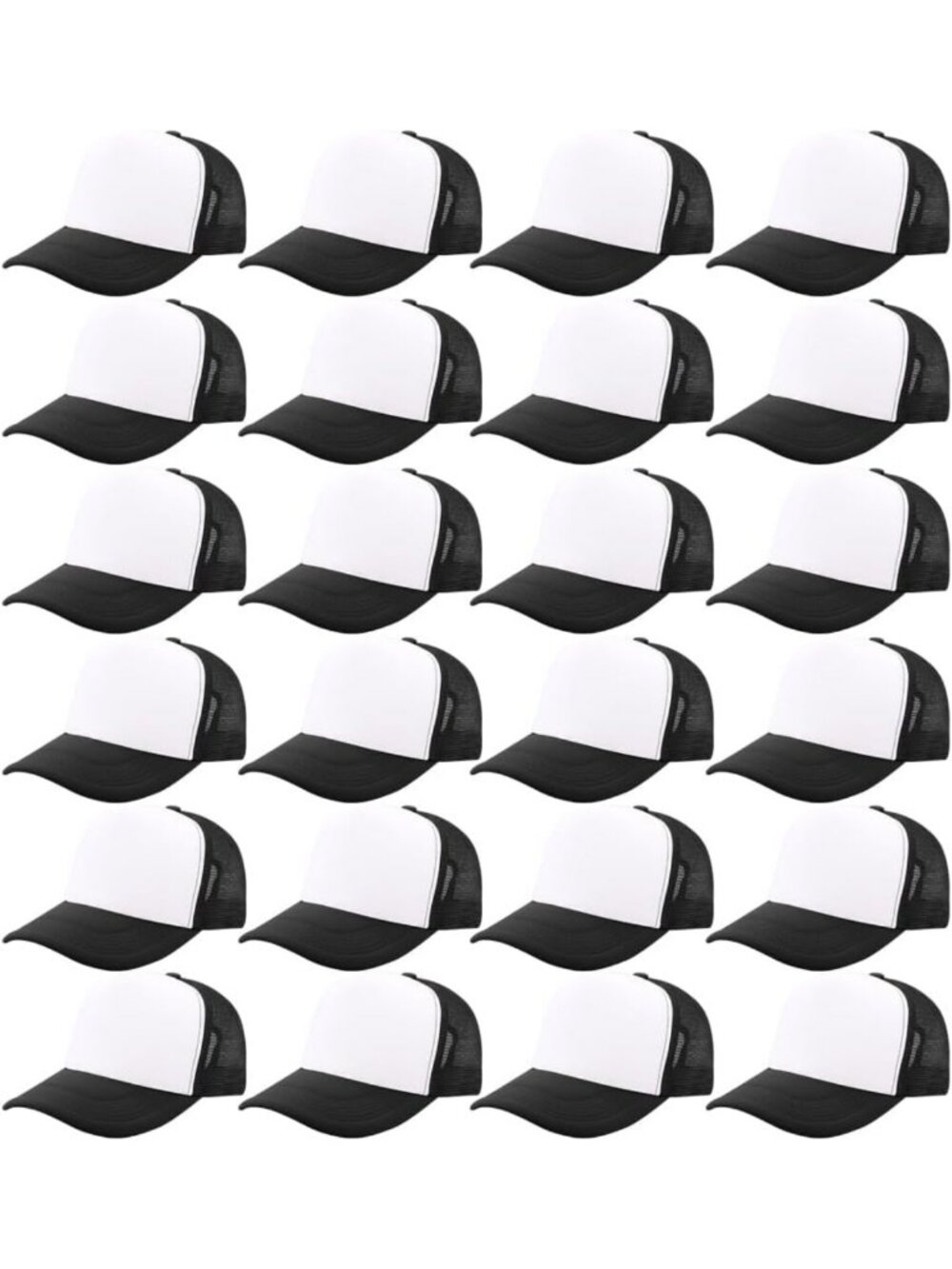 24 Pcs Blank Mesh Trucker Hats - Sublimation Baseball Caps for Men & Women